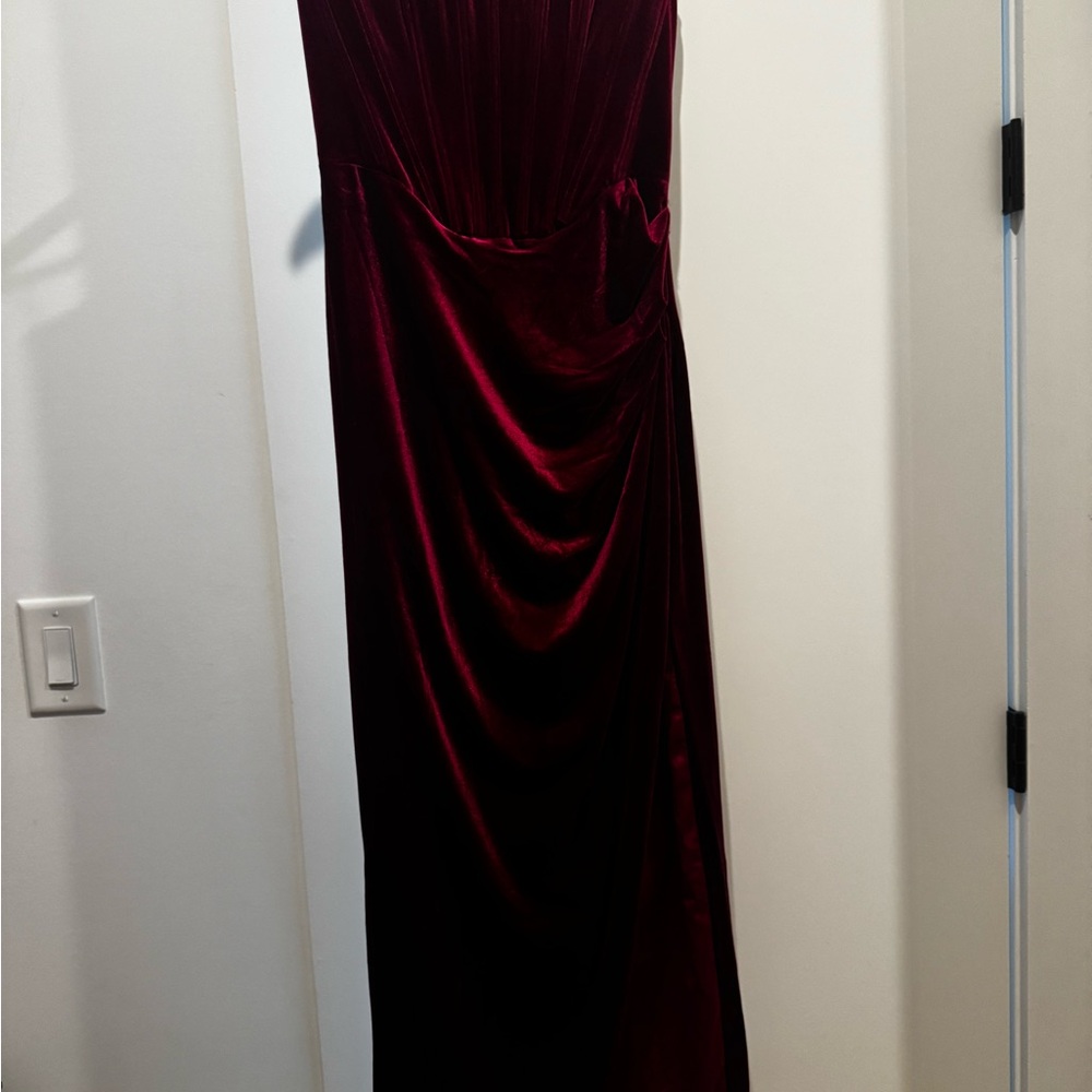 Bardot Rich Red Velvet Dress